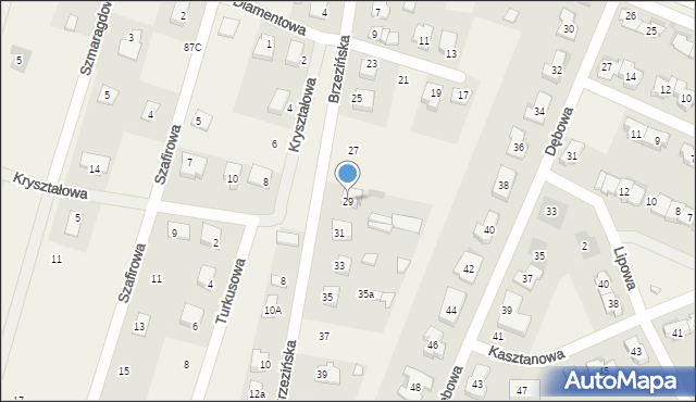 Kowala, Brzezińska, 29, mapa Kowala