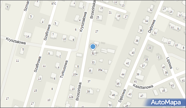 Kowala, Brzezińska, 31, mapa Kowala