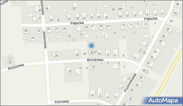 Kowalewo, Brzozowa, 12, mapa Kowalewo