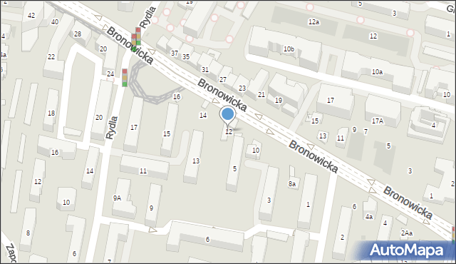 Kraków, Bronowicka, 12, mapa Krakowa