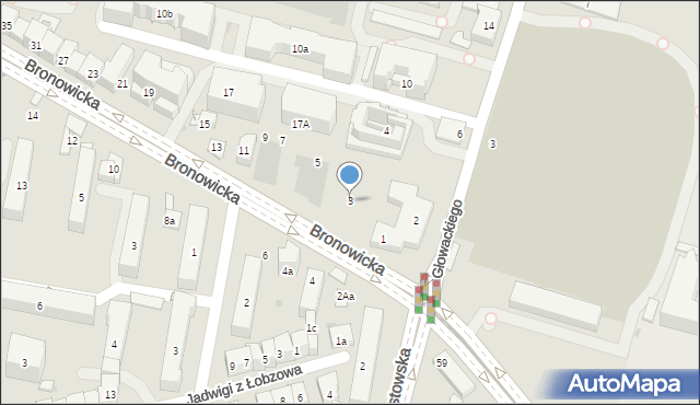 Kraków, Bronowicka, 3, mapa Krakowa