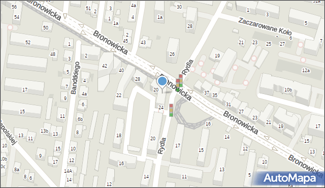 Kraków, Bronowicka, 24, mapa Krakowa