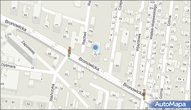 Kraków, Bronowicka, 71, mapa Krakowa