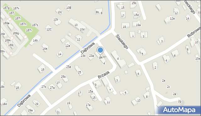 Kraków, Brzask, 4A, mapa Krakowa