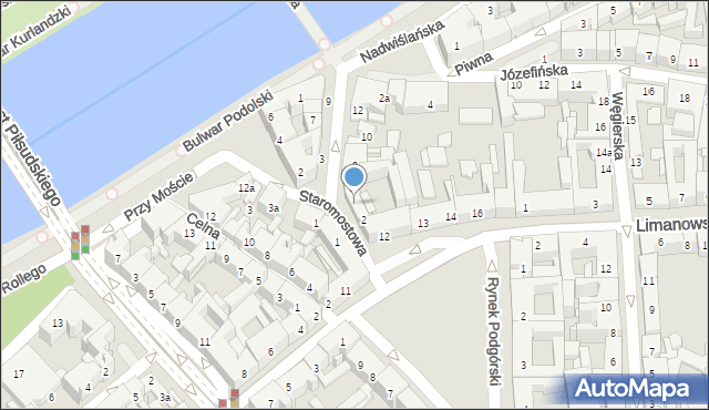 Kraków, Brodzińskiego Kazimierza, 4, mapa Krakowa