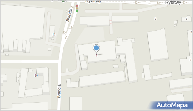 Kraków, Brandla Konstantego, 1, mapa Krakowa