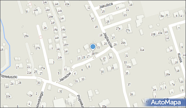Kraków, Braci Jamków, 19, mapa Krakowa