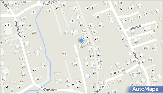Kraków, Braci Jamków, 1a, mapa Krakowa