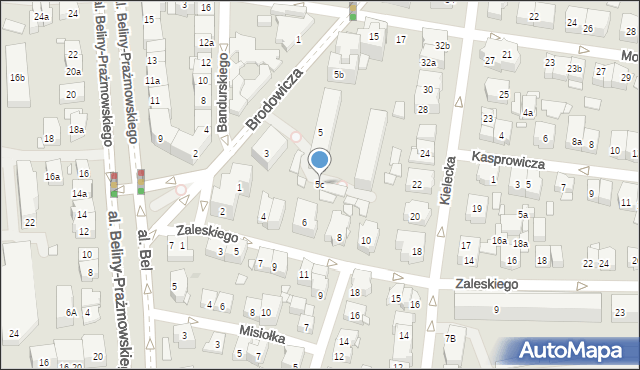 Kraków, Brodowicza Józefa, 5c, mapa Krakowa