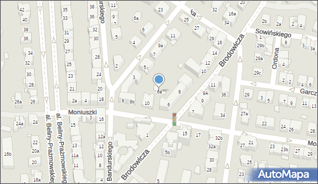 Kraków, Brodowicza Józefa, 6a, mapa Krakowa