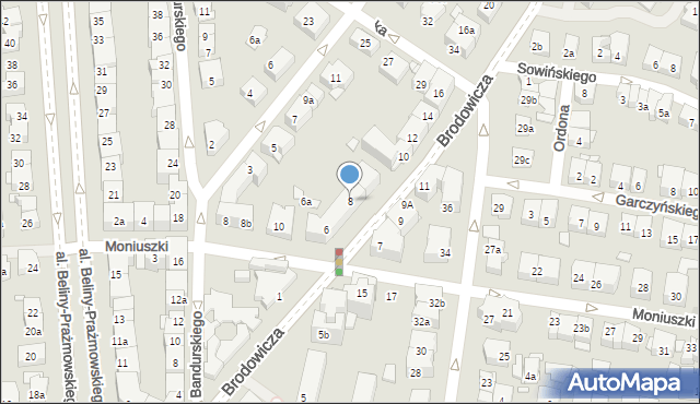 Kraków, Brodowicza Józefa, 8, mapa Krakowa