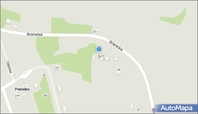 Kraków, Branicka, 2a, mapa Krakowa