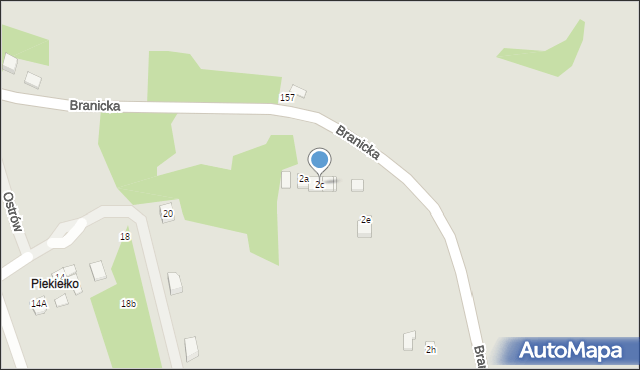 Kraków, Branicka, 2c, mapa Krakowa