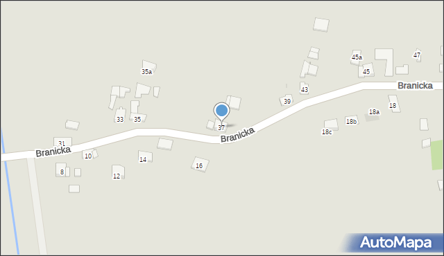 Kraków, Branicka, 37, mapa Krakowa
