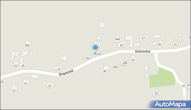 Kraków, Branicka, 43a, mapa Krakowa