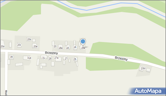 Krasiejów, Brzeziny, 16a, mapa Krasiejów