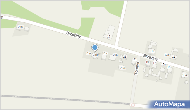 Krasiejów, Brzeziny, 23d, mapa Krasiejów