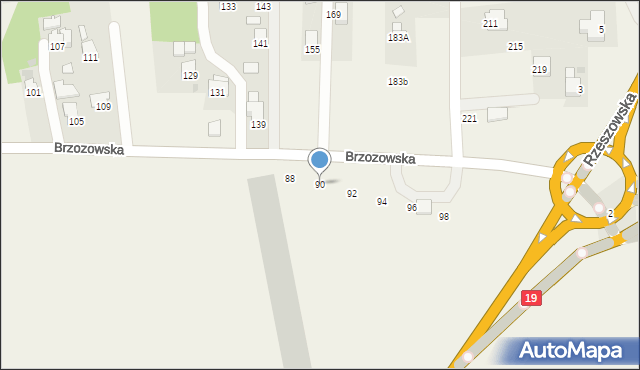 Krościenko Wyżne, Brzozowska, 90, mapa Krościenko Wyżne