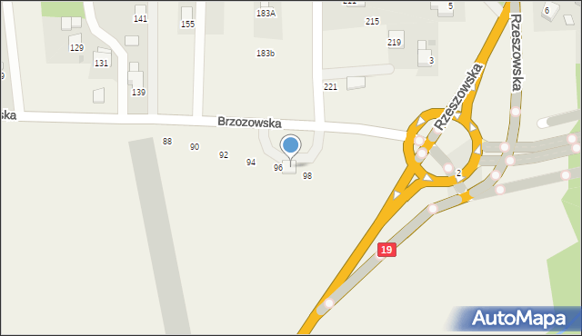 Krościenko Wyżne, Brzozowska, 98a, mapa Krościenko Wyżne