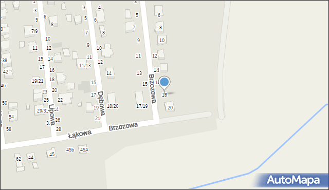 Krośniewice, Brzozowa, 18, mapa Krośniewice