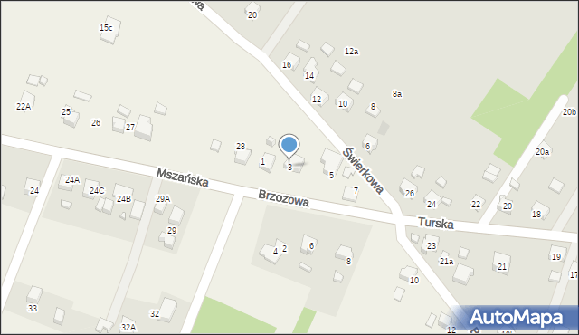 Krostoszowice, Brzozowa, 3, mapa Krostoszowice