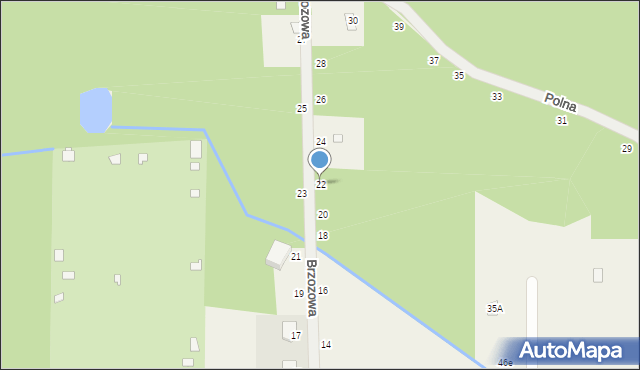 Krupia Wólka, Brzozowa, 22, mapa Krupia Wólka