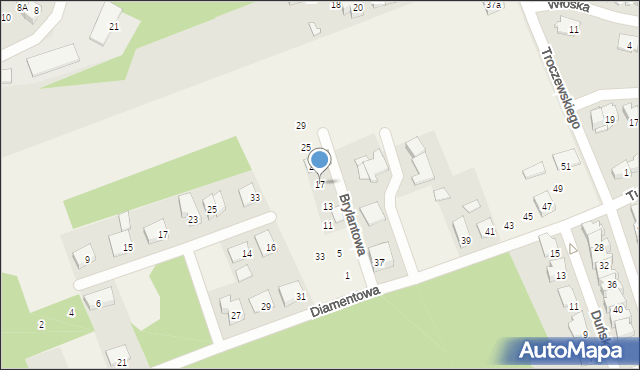 Krupniki, Brylantowa, 17, mapa Krupniki