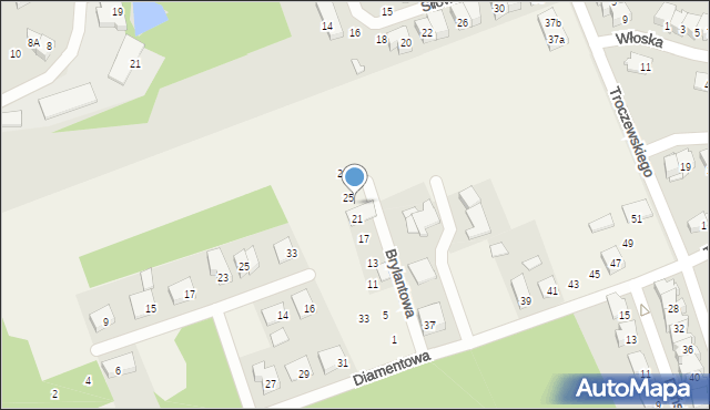 Krupniki, Brylantowa, 23, mapa Krupniki