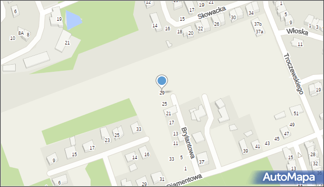 Krupniki, Brylantowa, 29, mapa Krupniki