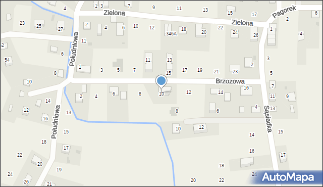 Krzeczów, Brzozowa, 10, mapa Krzeczów