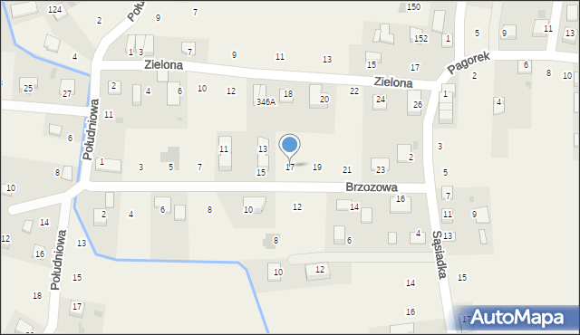 Krzeczów, Brzozowa, 17, mapa Krzeczów