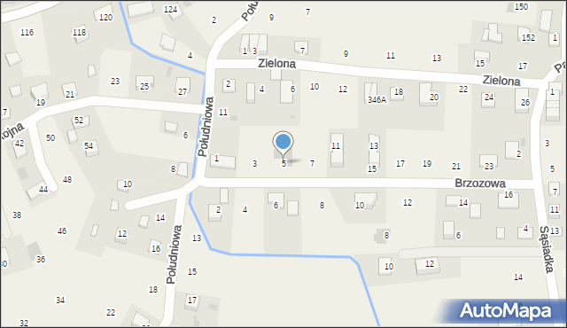 Krzeczów, Brzozowa, 5, mapa Krzeczów