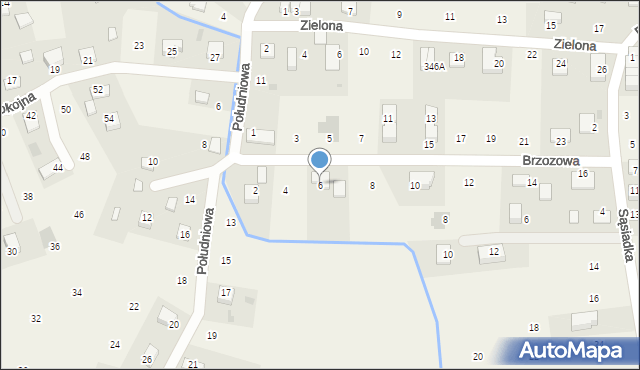 Krzeczów, Brzozowa, 6, mapa Krzeczów