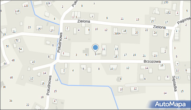 Krzeczów, Brzozowa, 7, mapa Krzeczów