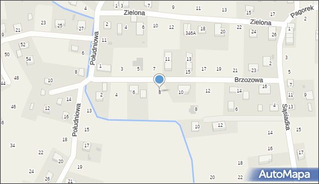 Krzeczów, Brzozowa, 8, mapa Krzeczów