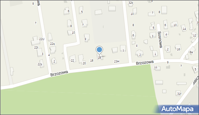 Krzeczyn Wielki, Brzozowa, 16, mapa Krzeczyn Wielki