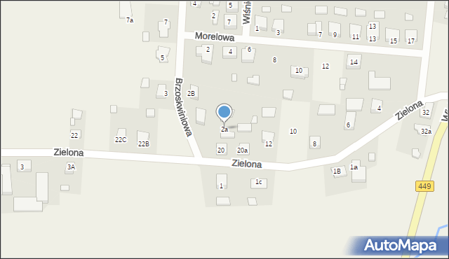 Książenice, Brzoskwiniowa, 2a, mapa Książenice
