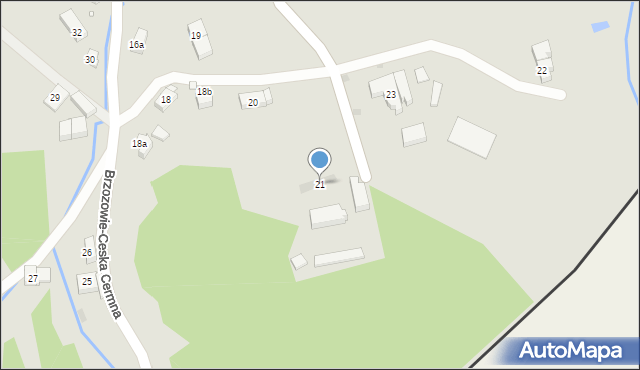 Kudowa-Zdrój, Brzozowie, 21, mapa Kudowa-Zdrój