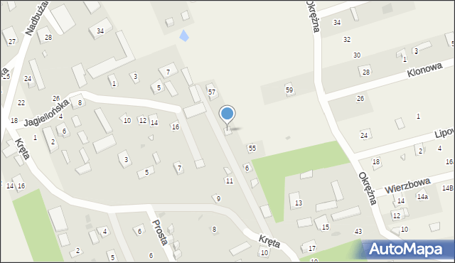 Kuligów, Brzoskwiniowa, 8, mapa Kuligów