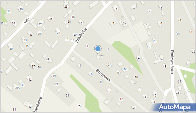 Kuligów, Brzozowa, 3, mapa Kuligów