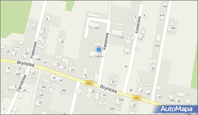 Kup, Brynicka, 31j, mapa Kup