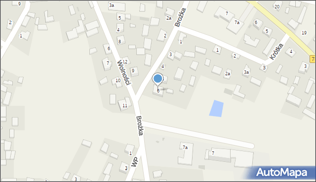 Kurzelów, Brożka, 6, mapa Kurzelów