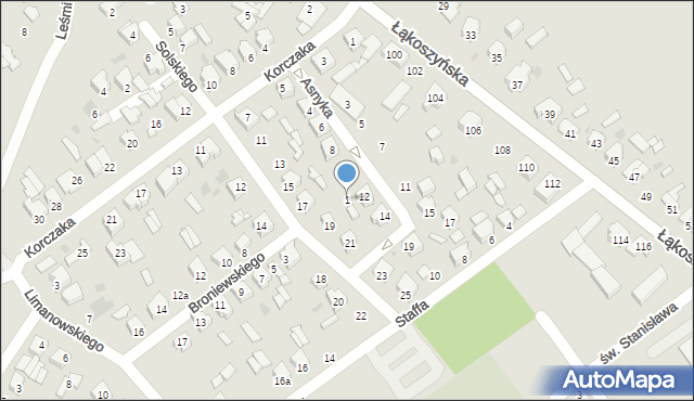 Kutno, Broniewskiego Władysława, 1, mapa Kutno