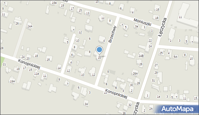 Kutno, Brzechwy Jana, 10, mapa Kutno