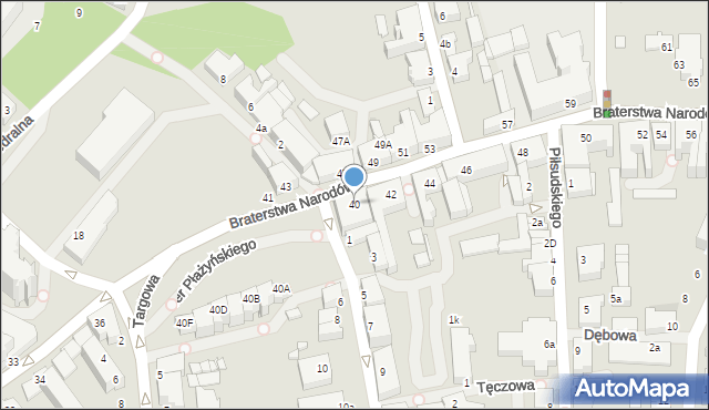 Kwidzyn, Braterstwa Narodów, 40, mapa Kwidzyn