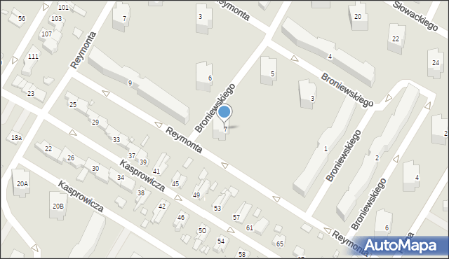 Kwidzyn, Broniewskiego Władysława, 7, mapa Kwidzyn