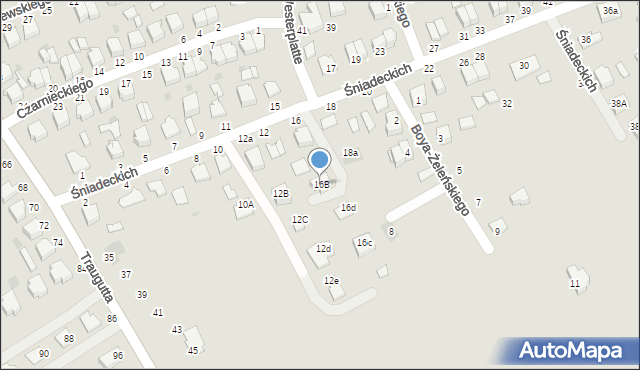 Łańcut, Braci Śniadeckich Jana i Jędrzeja, 16B, mapa Łańcut