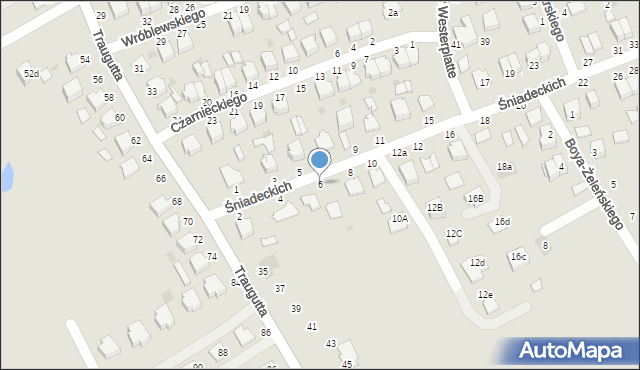 Łańcut, Braci Śniadeckich Jana i Jędrzeja, 6, mapa Łańcut