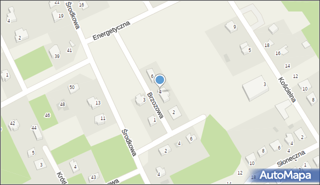 Laskowiec, Brzozowa, 4, mapa Laskowiec