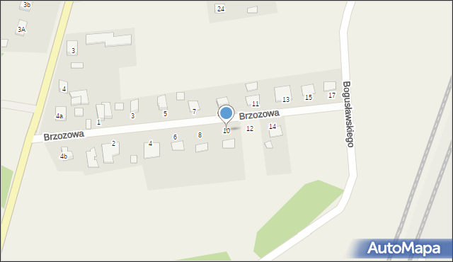 Lasów, Brzozowa, 10, mapa Lasów